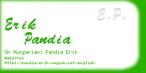 erik pandia business card